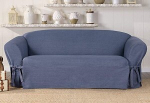 SureFit Authentic Denim 1 Piece Sofa Slipcover