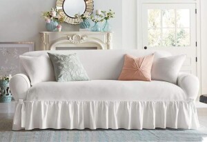 SureFit Essential Twill 1 Piece Sofa Slipcover