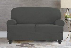 SureFit Designer Suede 3 Piece Loveseat Slipcover