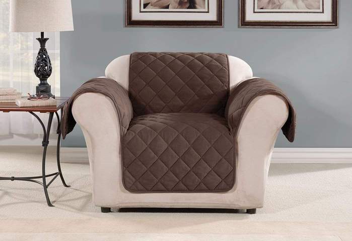 SureFit Oversized Microfleece Chair Furniture Cover